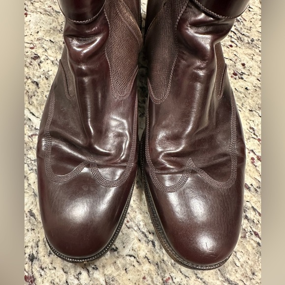 Salvatore Ferragamo Chelsea Boots Size 8.5 Brown - Picture 9 of 9